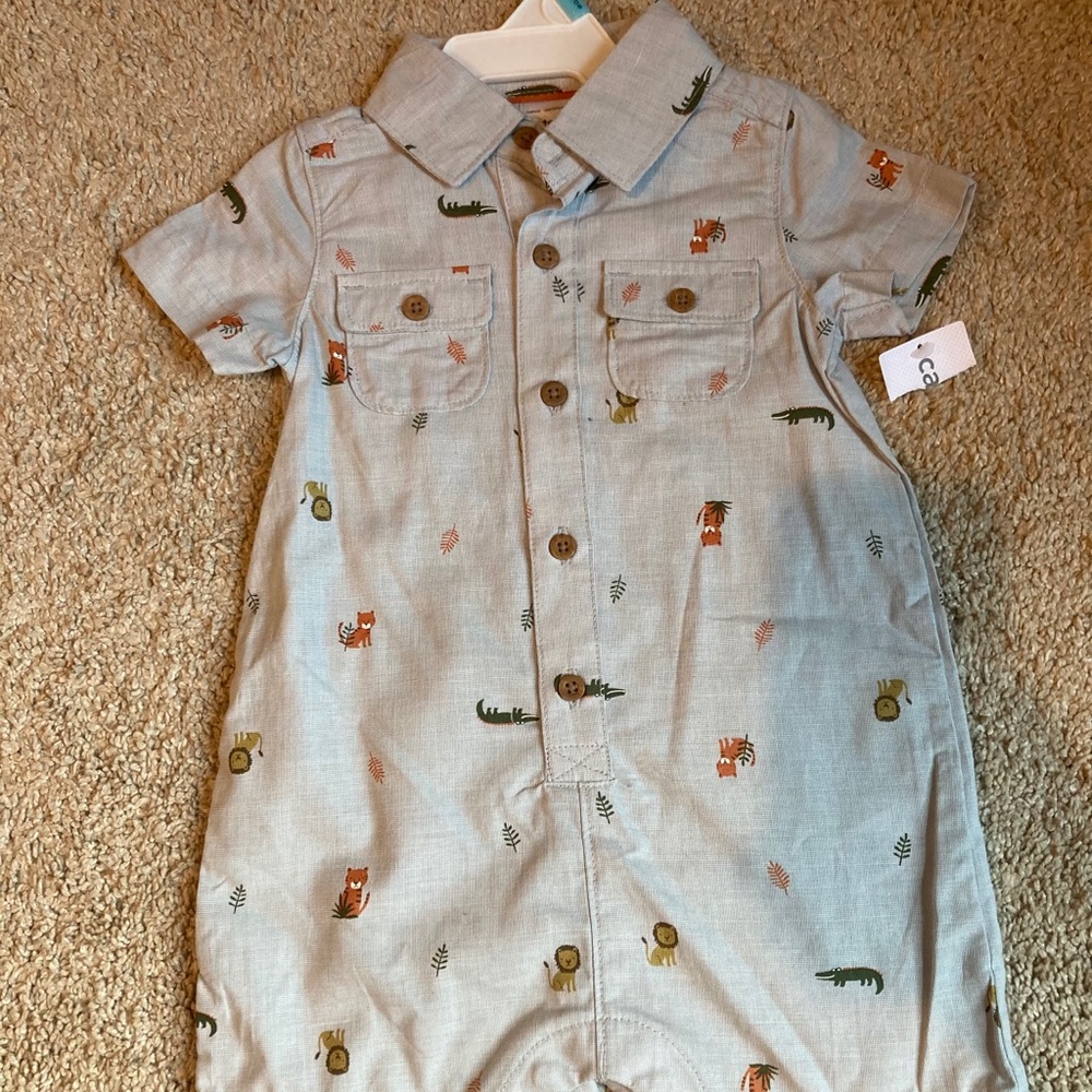 Carter’s bodysuit with wild animals